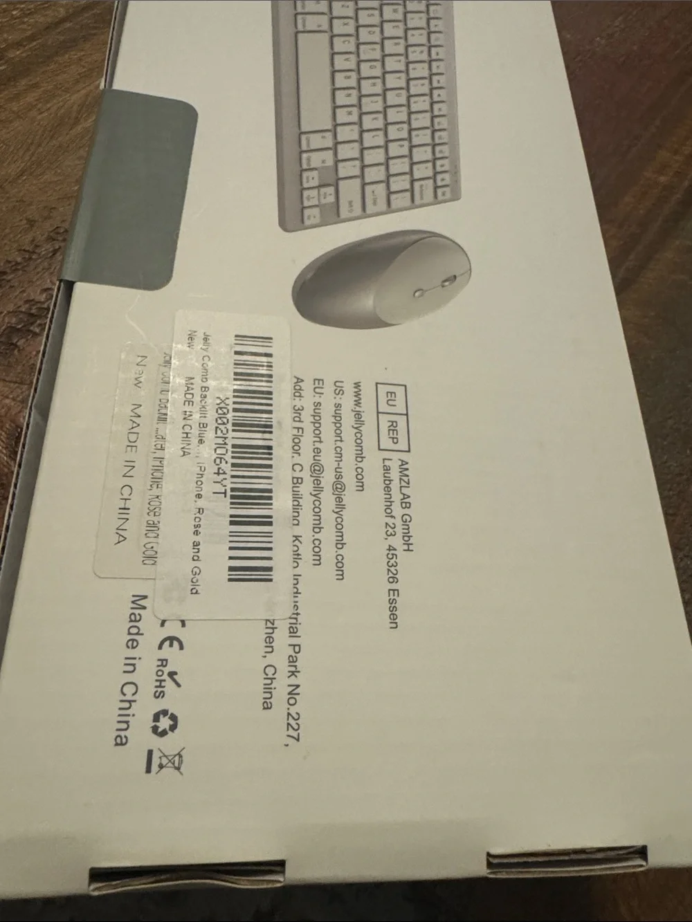 Jelly Comb Wireless Keyboard and Mouse Combo - White New in Sealed Box